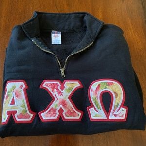 Alpha Chi Omega Quarter Zip Sweatshirt